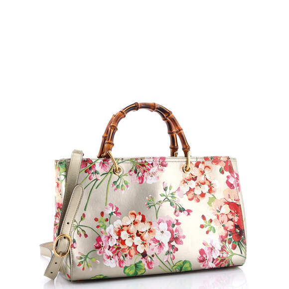 Gucci Bamboo Shopper Tote Blooms Print #165454G92B - Picture 3 of 10